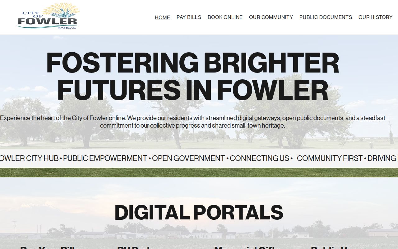Official City of Fowler contact website